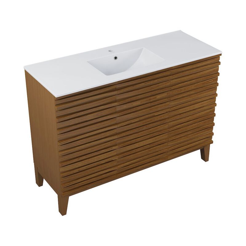 Cascade 48 in. Bathroom Vanity with 3-Hole Ceramic Sink Top image number 7
