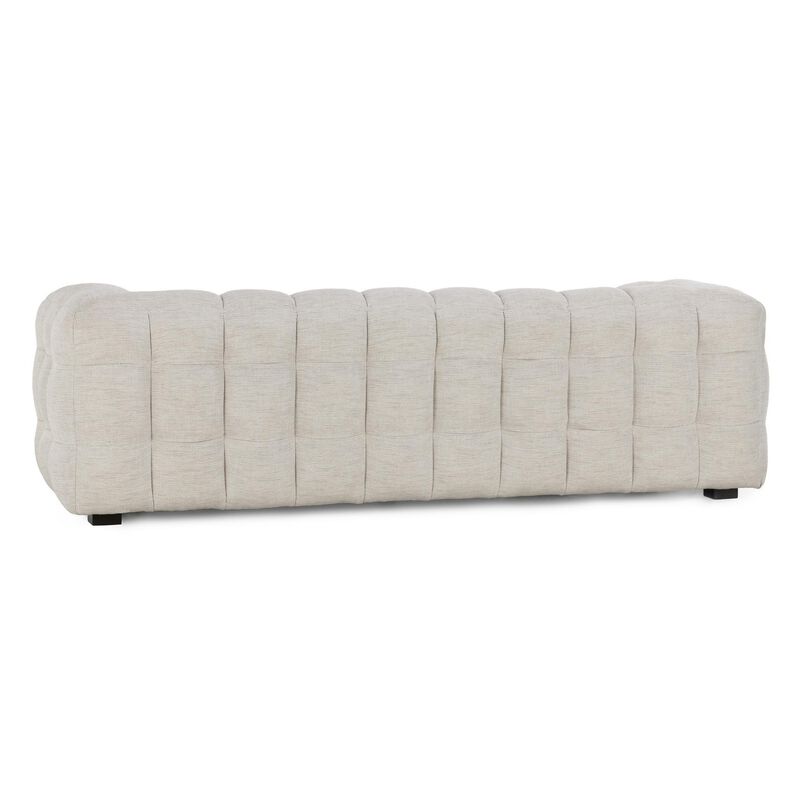 Gracious Wooden Full Bed With Trundle And SQU Tufted HB, White image number 3
