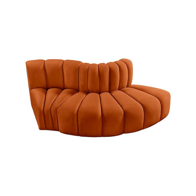 Meridian Furniture Arc Cognac Velvet Modular Sofa