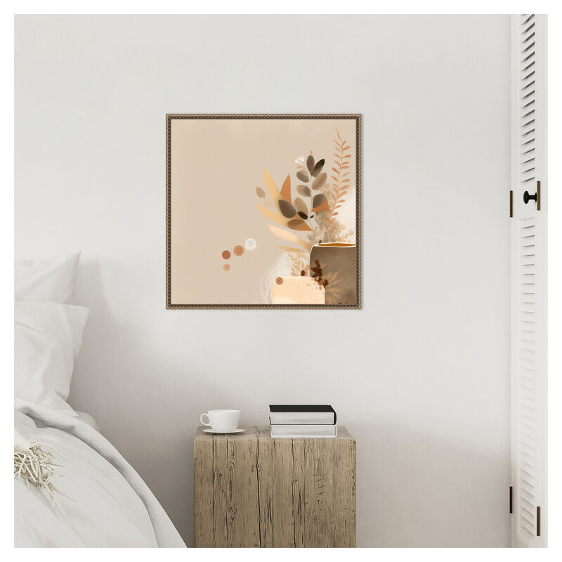 Abstract Earthy Tones by Bella Eve Framed Canvas Wall Art