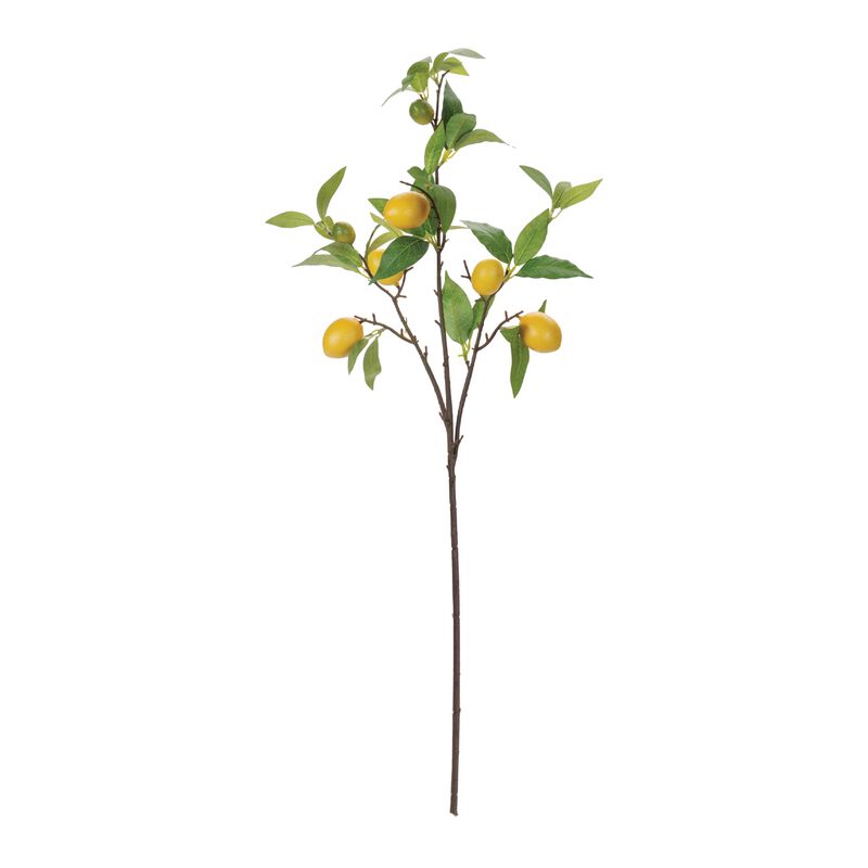 Faux Lemon Branches with Leaves, Set of 6 for Summer or Mediterranean Styling