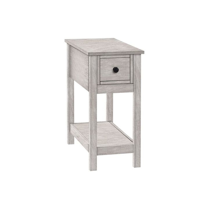 Transitional Accent Table in Washed Grey color