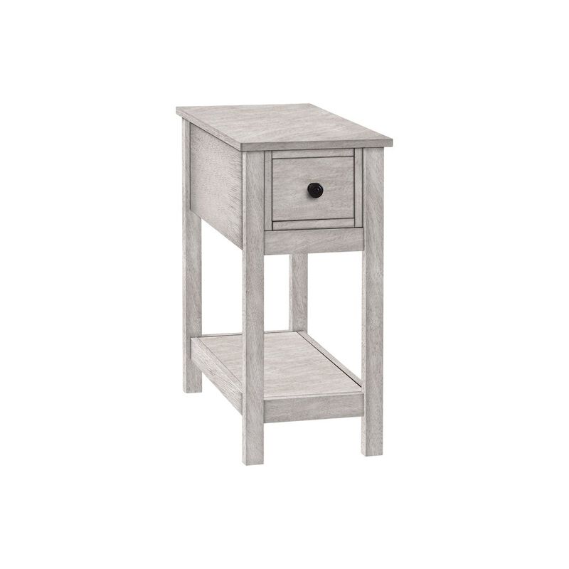 Transitional Accent Table in Washed Grey color