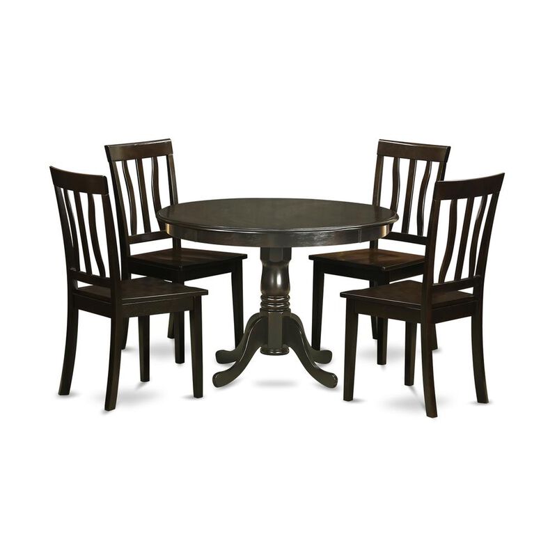 East West Furniture 5  Pc  Kitchen  Table  set-  Table  and  4  dinette  Chairs.