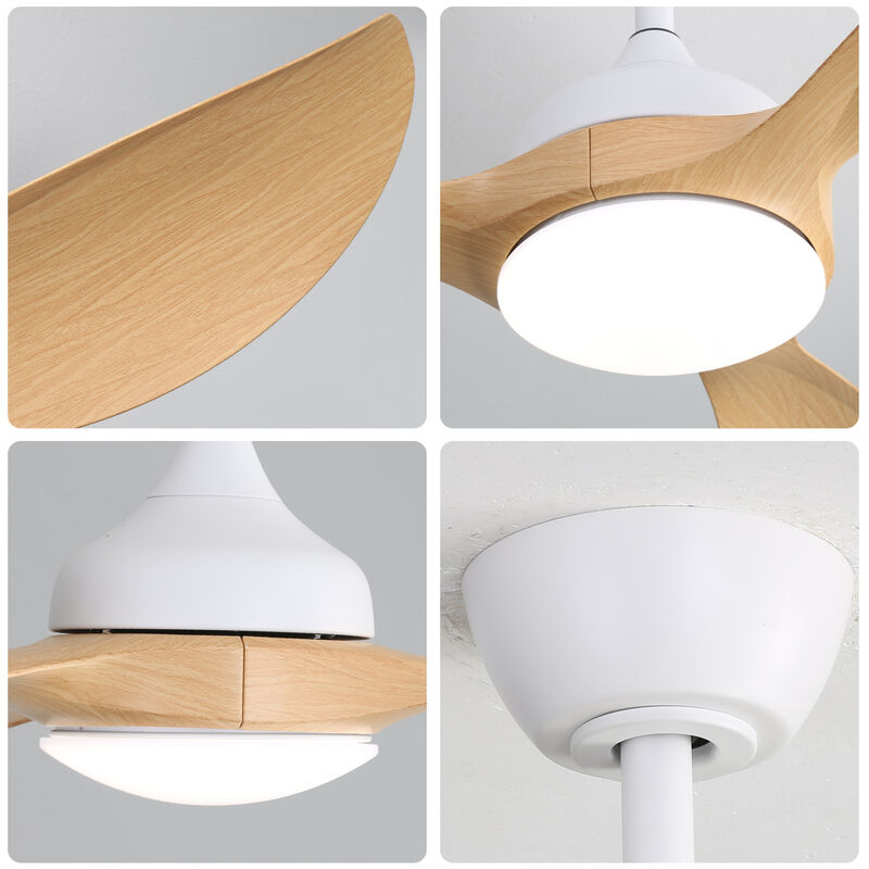 ELEMENT ACE 56 Inch Modern Ceiling Fan with Dimmable LED Light Quiet DC Reversible Motor for Indoor Outdoor Use image number 4
