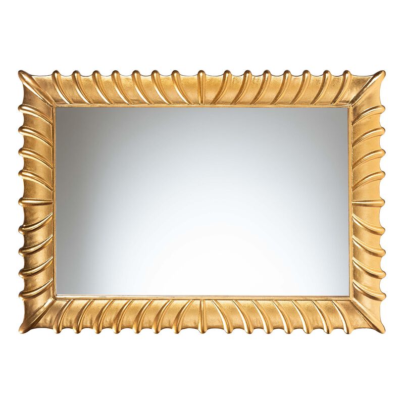 Baxton Studio Ygritte Antique Goldleaf Accent Wall Mirror