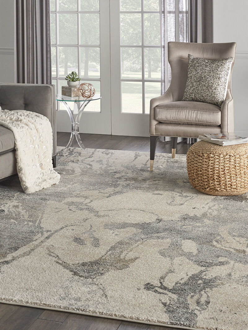 Fusion FSS16 Cream/Gray 9'6" x 13' Rug