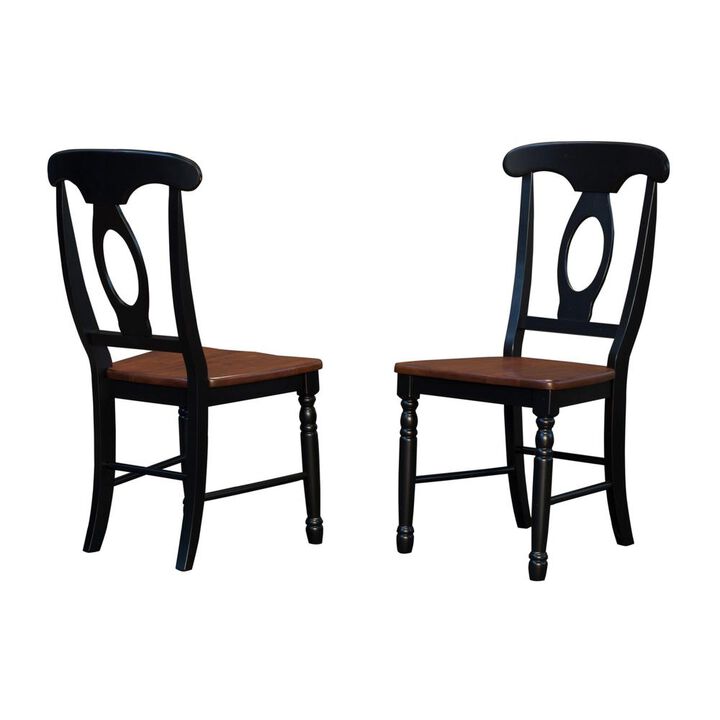 Belen Kox Versatile Oak-Black Napoleon Side Chair, Belen Kox