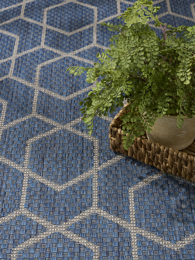 Horizon Indoor/Outdoor HOZ01 Denim 5' x 7' Rug