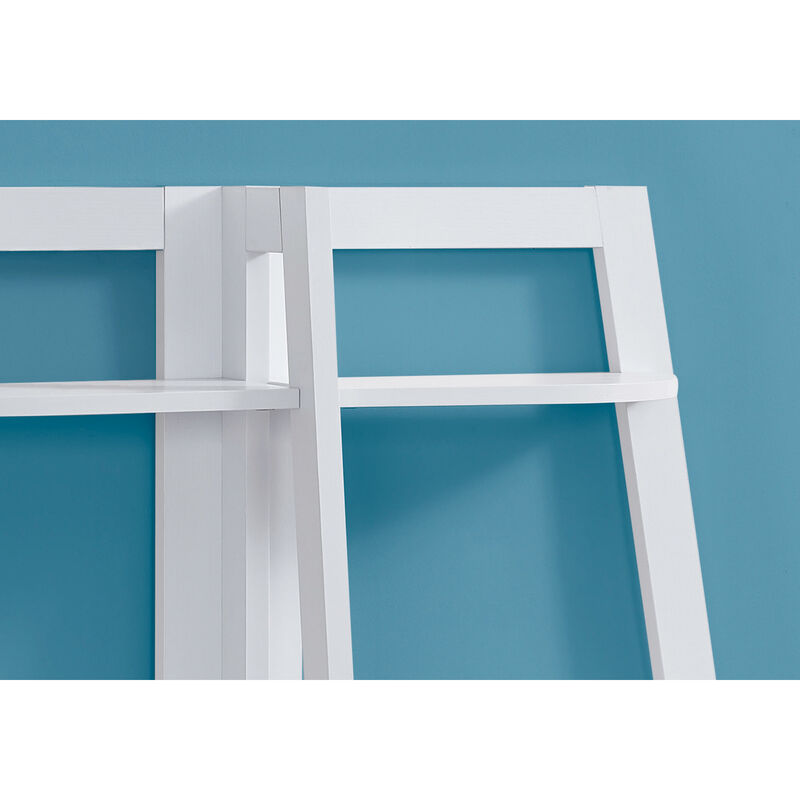 Monarch Specialties I 2427 Bookshelf, Bookcase, Etagere, 3 Tier, 48"H, Office, Bedroom, Laminate, White, Contemporary, Modern