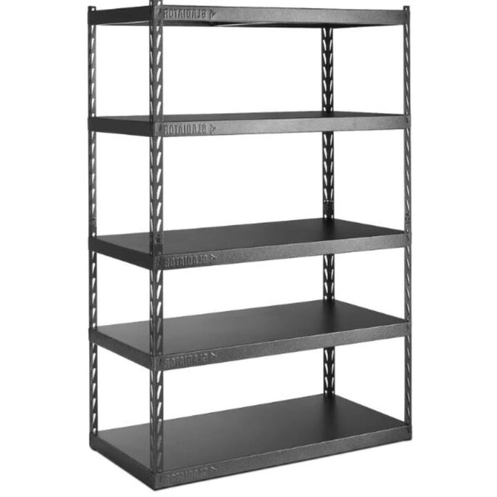 QuikFurn Heavy Duty 48-inch Wide 5-Shelf Metal Shelving Unit