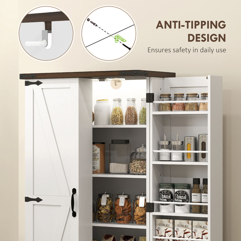 Hivvago Kitchen Organizer Cabinet with Motion Sensor Light image number 7