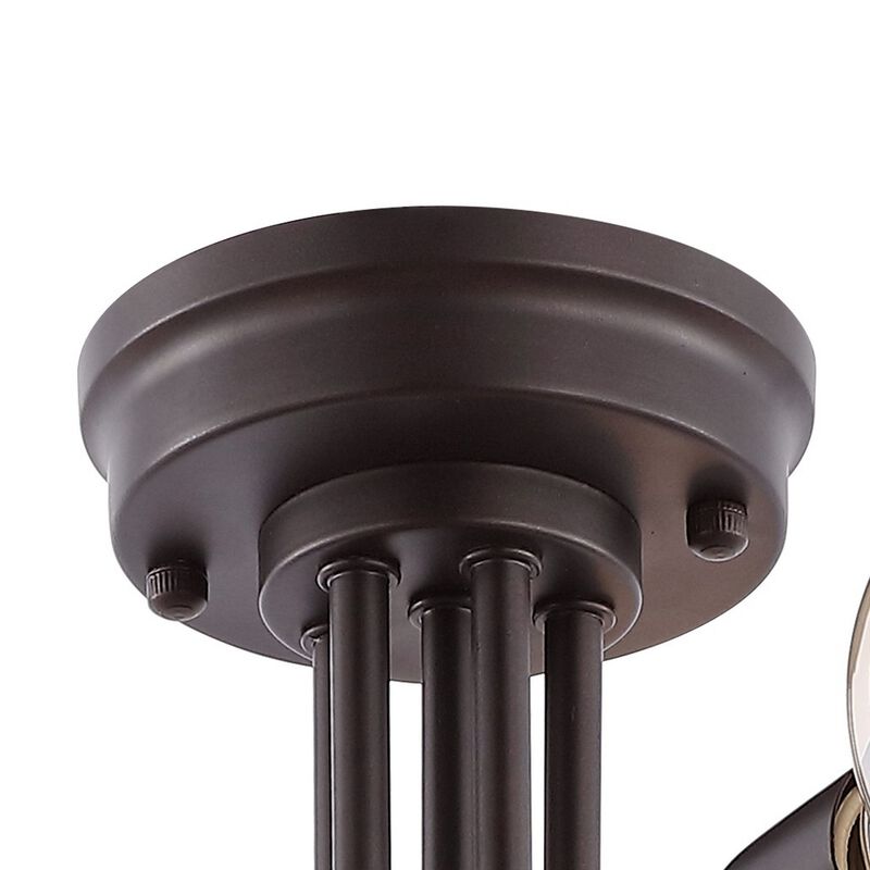 Marcel 6-Light Globe Farmhouse Modern Iron Bistro LED Semi Flush Mount