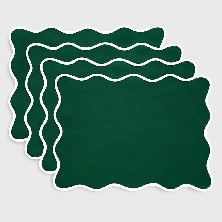 Linen Placemats - Giselle Scallop Edge