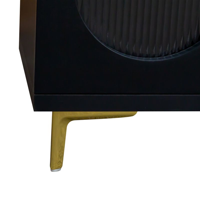 Clihome Wood Extendable TV Stand Rectangle Entertainment Center,Media TV Console For Living Room Bedroom