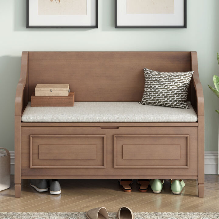 Streamdale Rustic Solid Wood Multifunctional Entry Bench