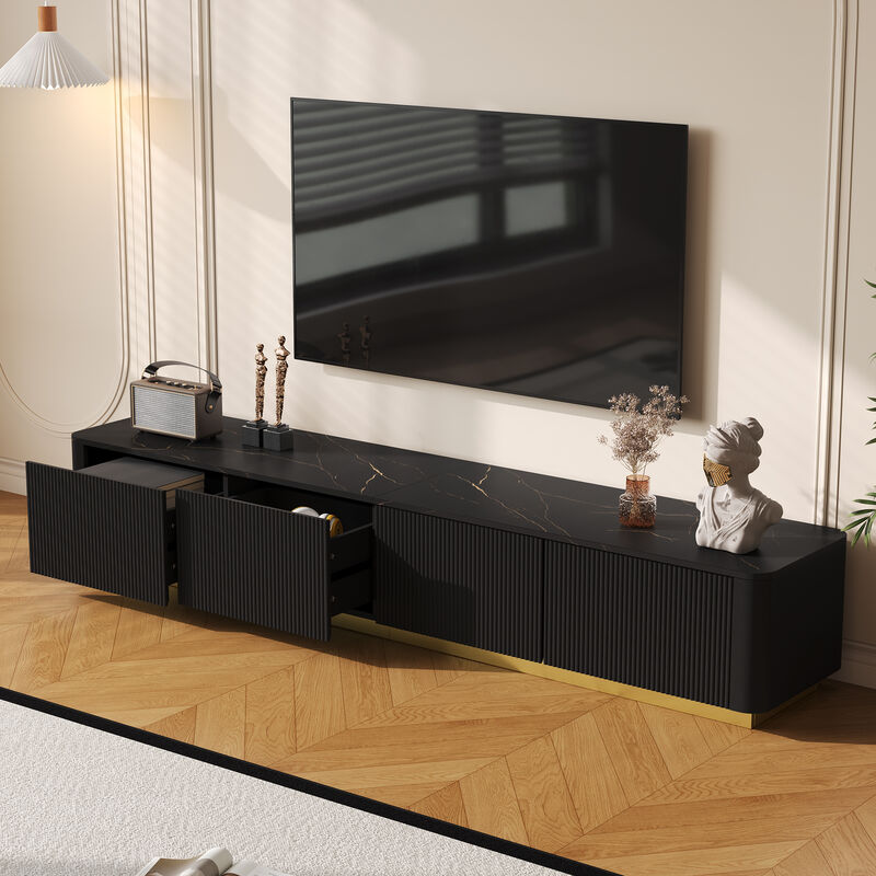 Merax Luxury Fluted TV Stand for TVs