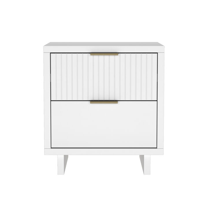 Elara White Nightstand