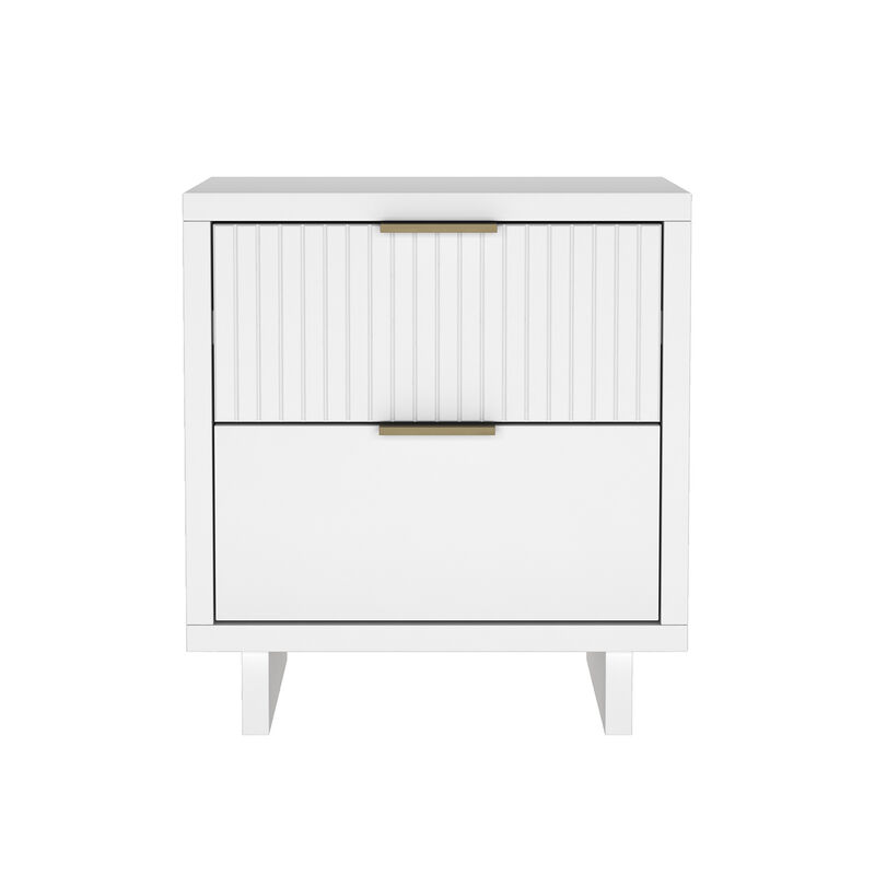 Elara White Nightstand image number 0