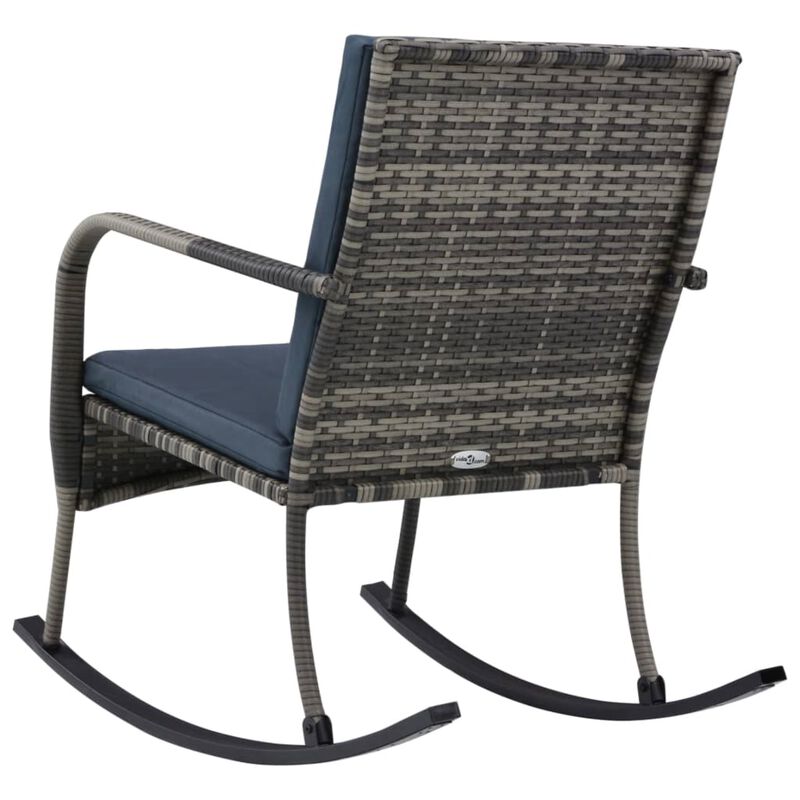 vidaXL Garden Rocking Chair Poly Rattan Anthracite