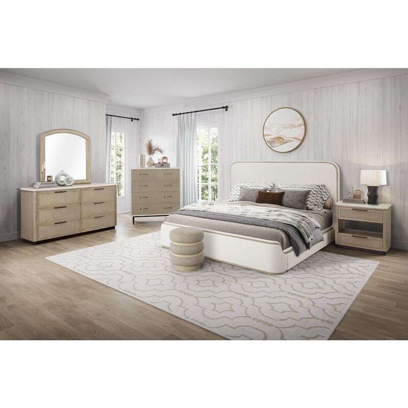 Bernards Transitional Elements Elements King Upholstered Bed image number 5