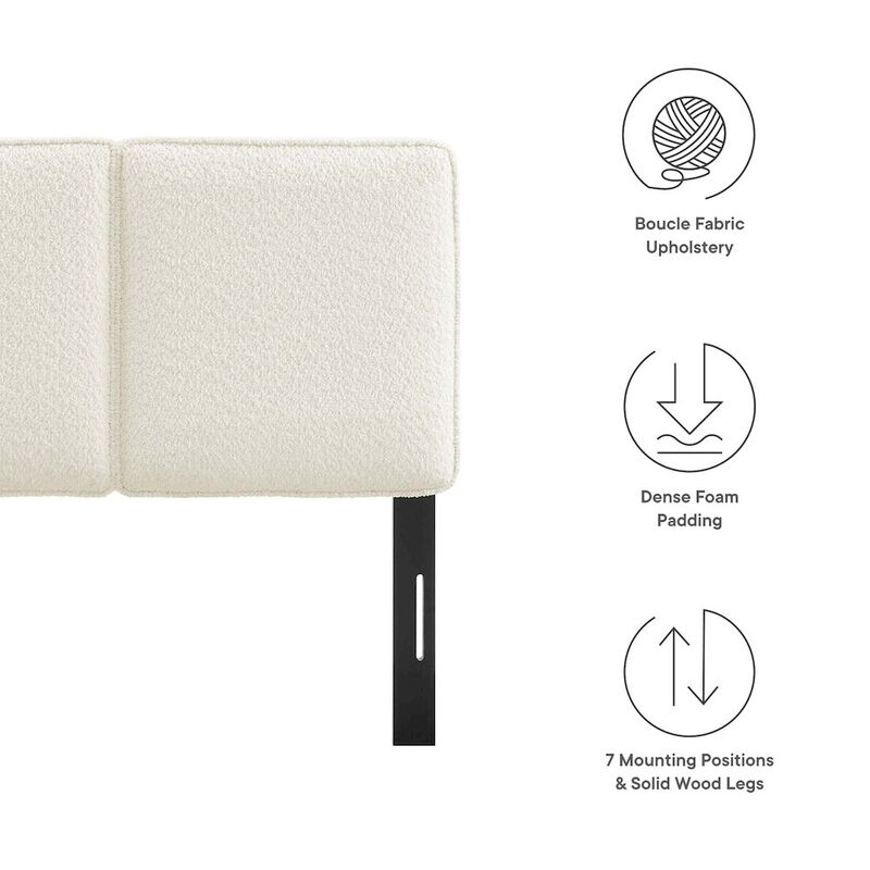 Lindee Boucle Fabric Twin Headboard image number 2