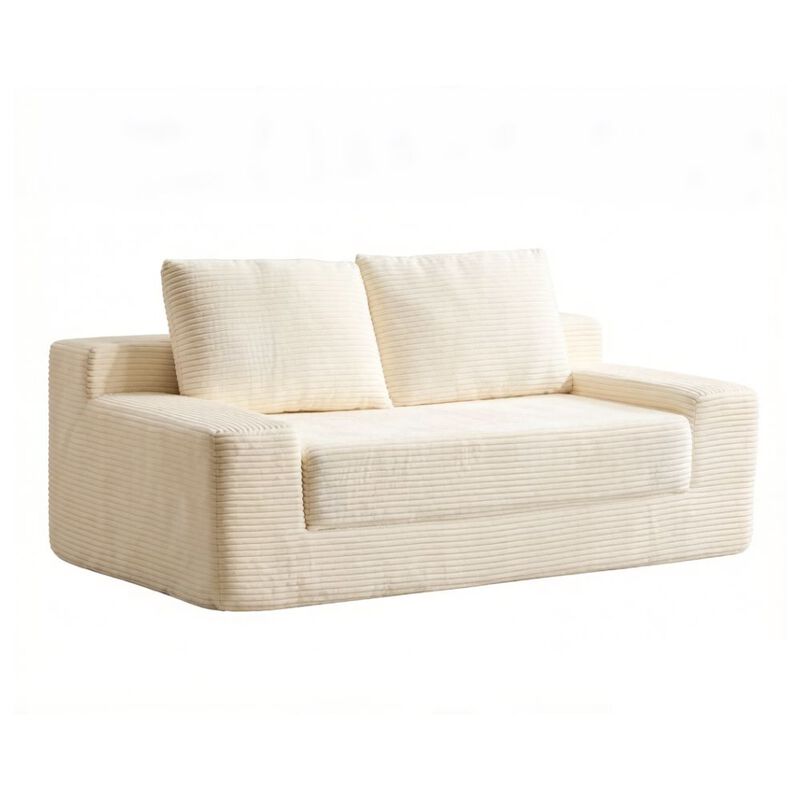 GOODSILO Comfortable Deep Seat Sofa Bed with Reversible Cushions and Pillows for Modern Living Spaces image number 0
