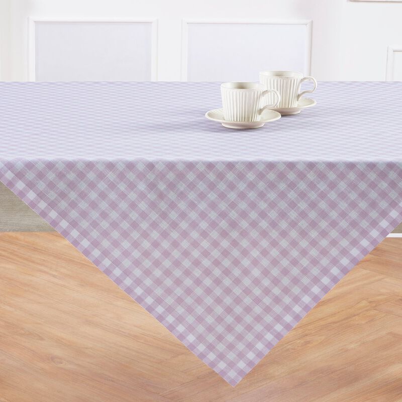 Linen Table Throw - Gingham Check image number 1