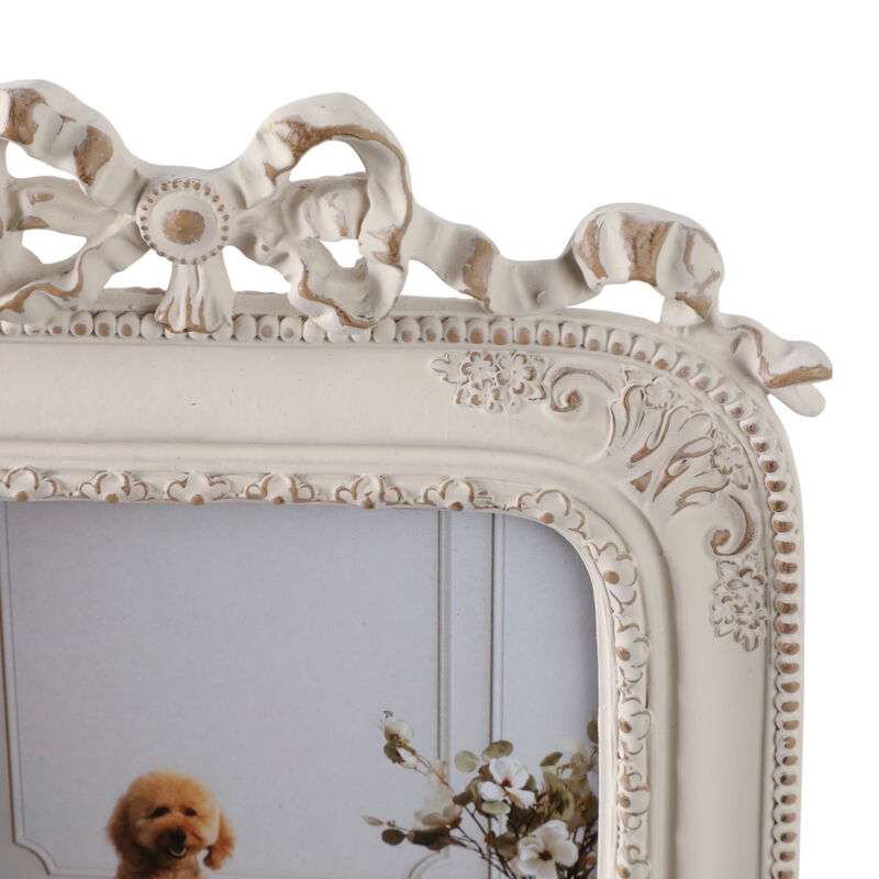 5x7 Resin Shabby Chic Photo Frame, Ivory image number 5