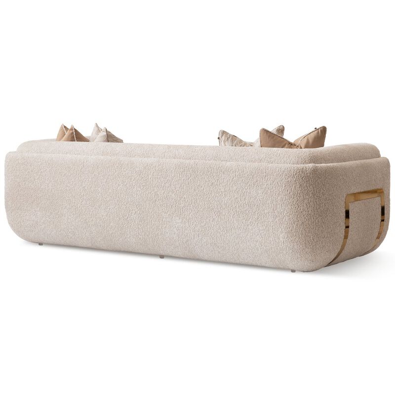 Michael Amini Savannah Breeze Mansion Sofa - Cashmere/Bright Gold image number 2