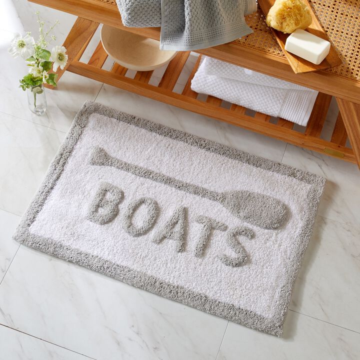 Market & Place Cotton Tufted Coastal Bath Rug