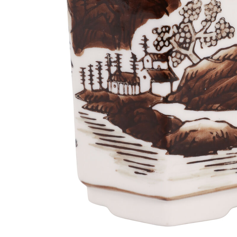 4", 6oz Chinoiserie Candle, Brown/white image number 5