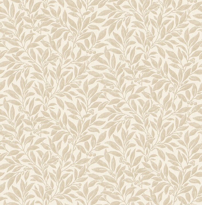 Winter Berry Beige Vine Wallpaper