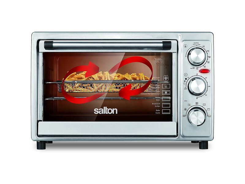 Salton - Toaster Oven and Air Fryer, 6 Slice Capacity, 6 Cooking Functions, Accessories Included