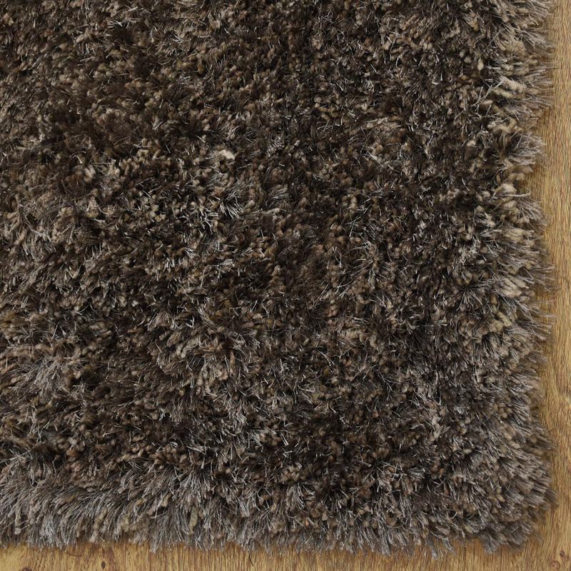 RUGSOTIC CARPETS HAND TUFTED SHAG POLYESTER ECO-FRIENDLY AREA RUGS  - Rectangle, Size, Solid Plain Design, High Pile Thick Handmade Anti Skid Rugs for Living Room K00111 image number 4