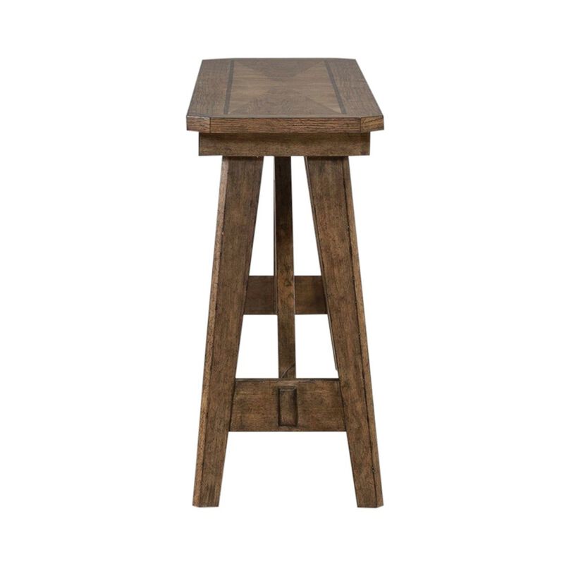 Liberty Furniture Carolina Park Sofa Table for Living Room - Amber Brown Oak image number 1