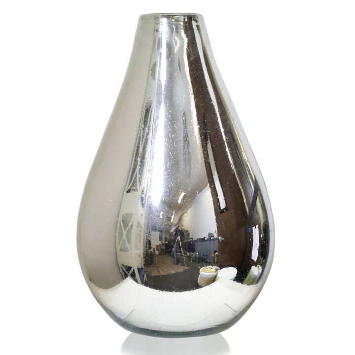 Droup Vase Large Silver