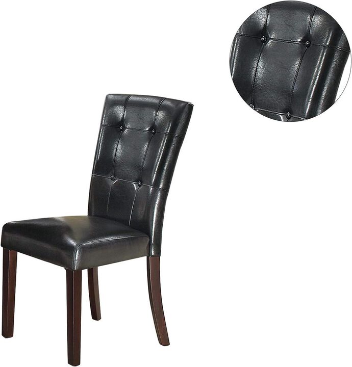 Streamdale Modern Faux Leather Tufted Parson Chairs (Set of 2)