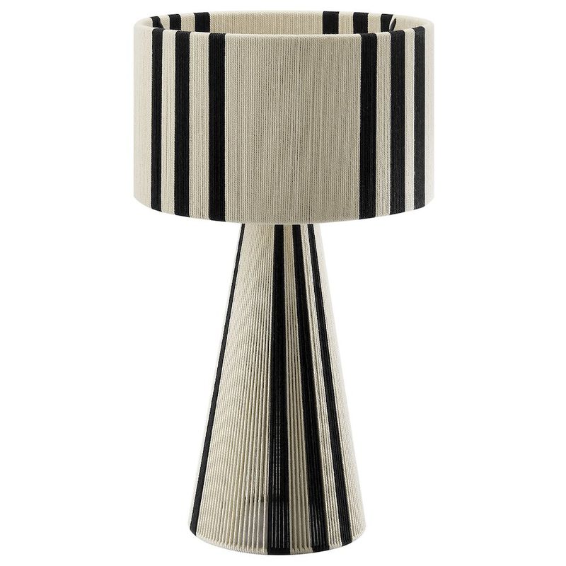 Gia Handwoven Cotton Thread Striped or Plain Table Lamp image number 0