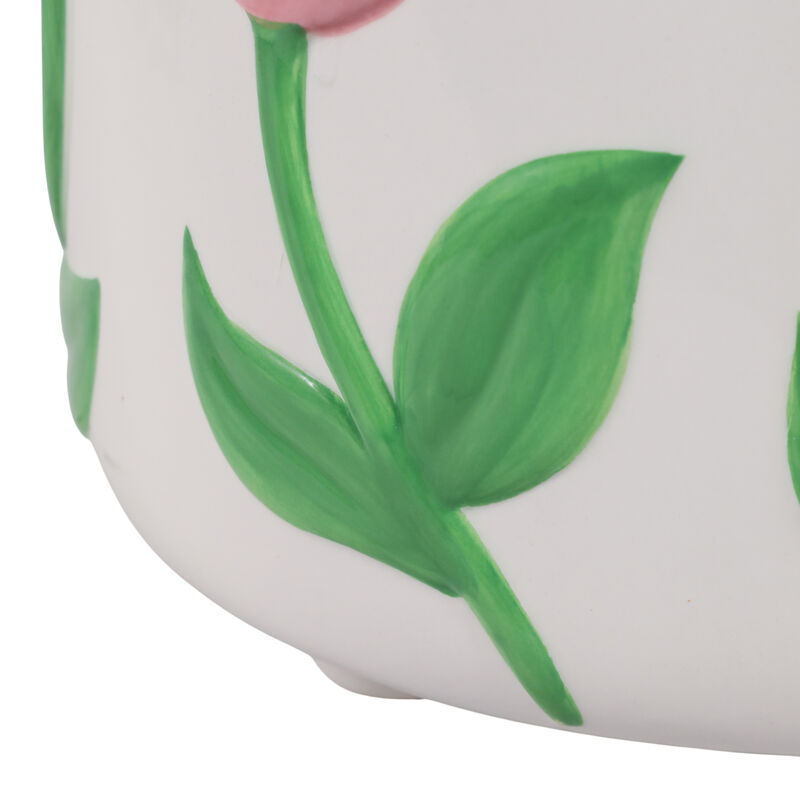 Tulip Embossed Footed Planters image number 4