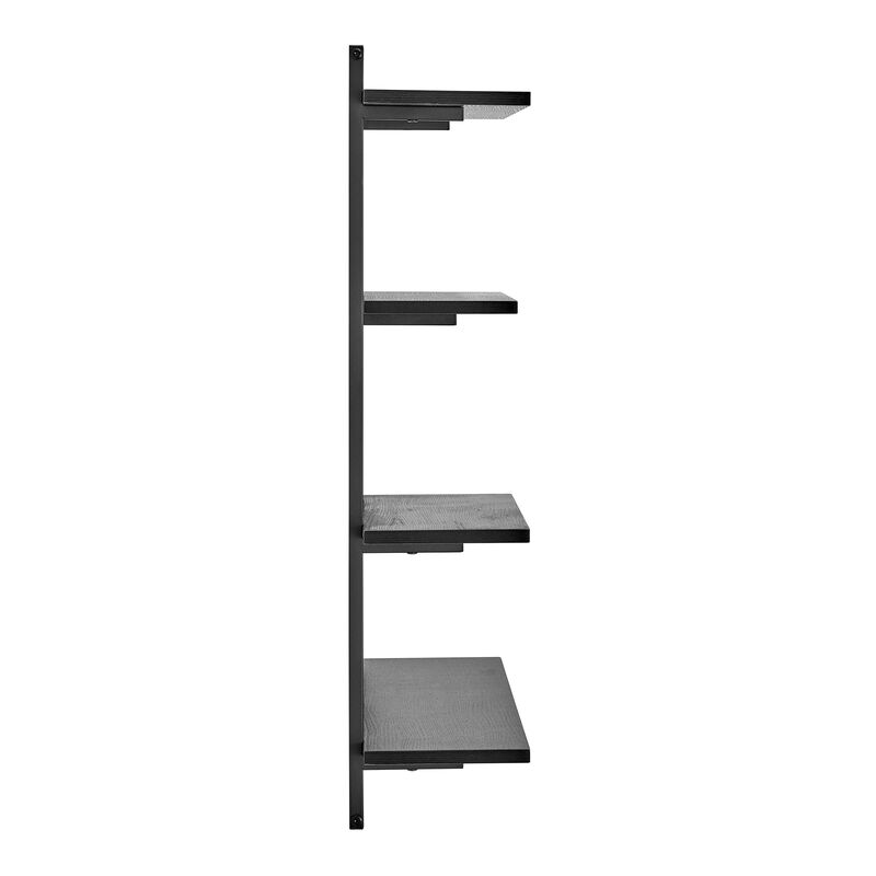 Rhodes 4 Tier Modern Floating Windowsill Wall Shelf Unit with Metal Frame