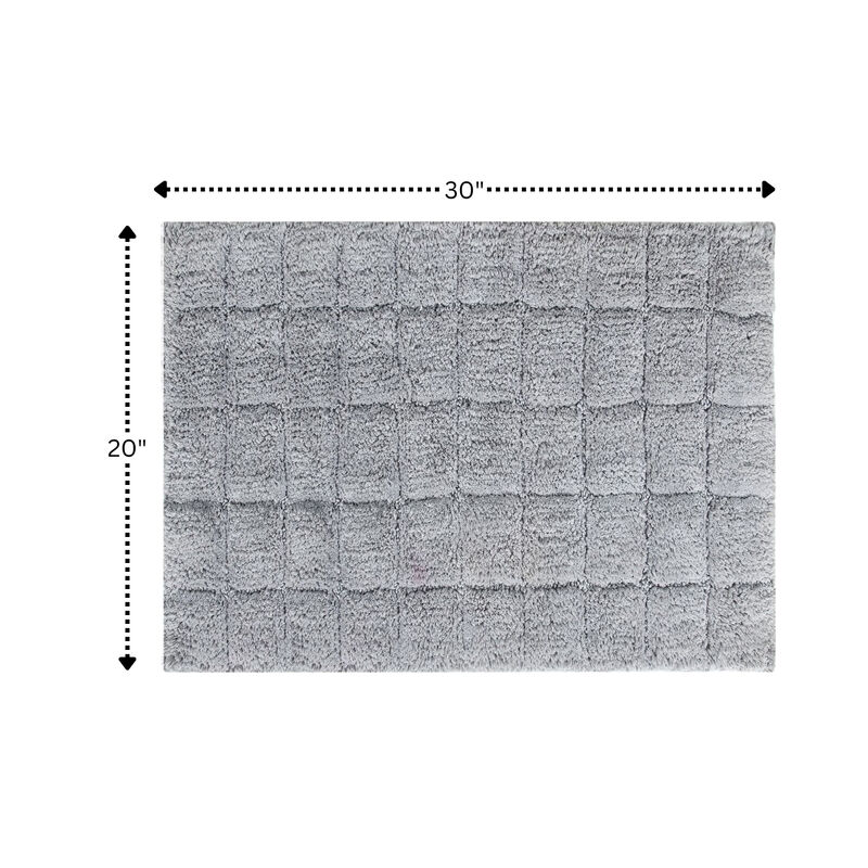 Knightsbridge Summer Tile 220 GSF Non Skid Back Bath Rug 20 x 30 - Aqua