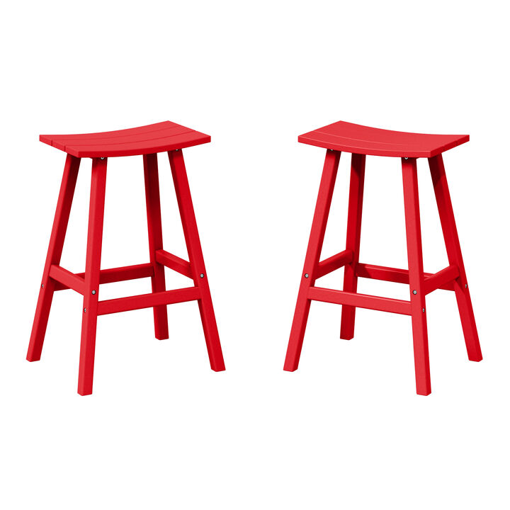 WestinTrends 2 piece set of 29" height Outdoor / Patio Saddle bar stools