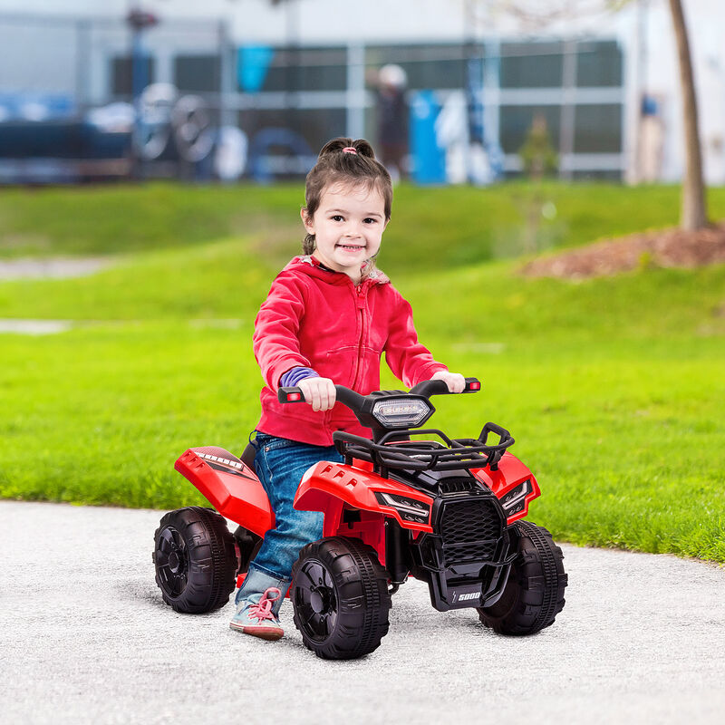 BreeBe 6V Battery Powered Electric ATV, Quad Four Wheeler Ride On Toy Car w/ LED Headlights image number 1