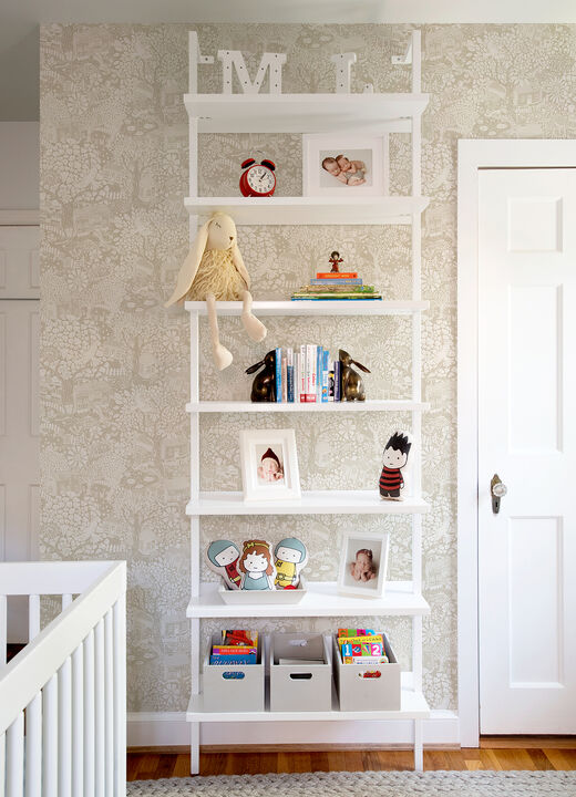 Bygga Bo Light Grey Woodland Village Wallpaper