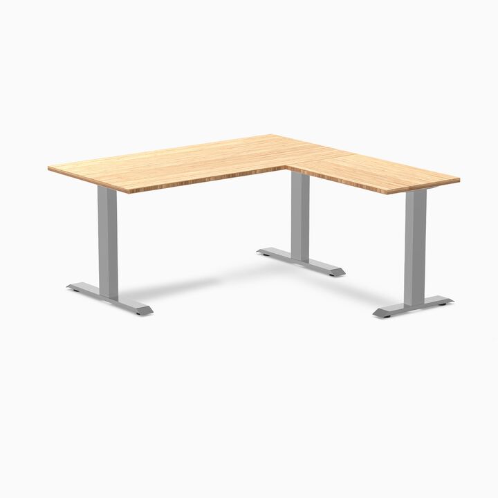 Desky Zero Bamboo L-Shape Office Desk