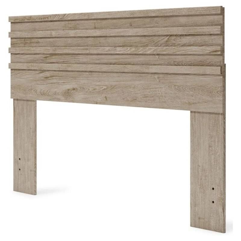 Hivvago Queen size Farmhouse Headboard in Rustic Natural Wood Finish