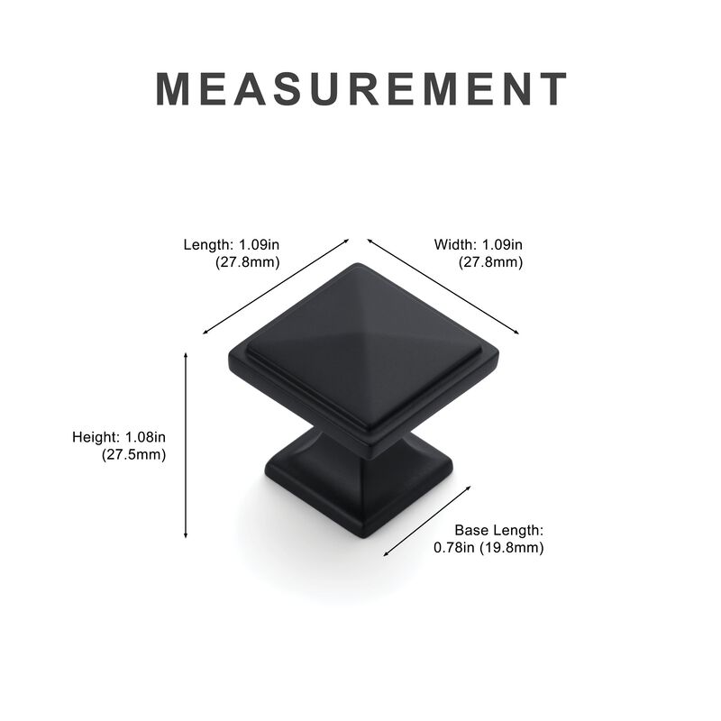 Hestia Hardware 10 Pack New Prism Square Cabinet Knobs image number 2