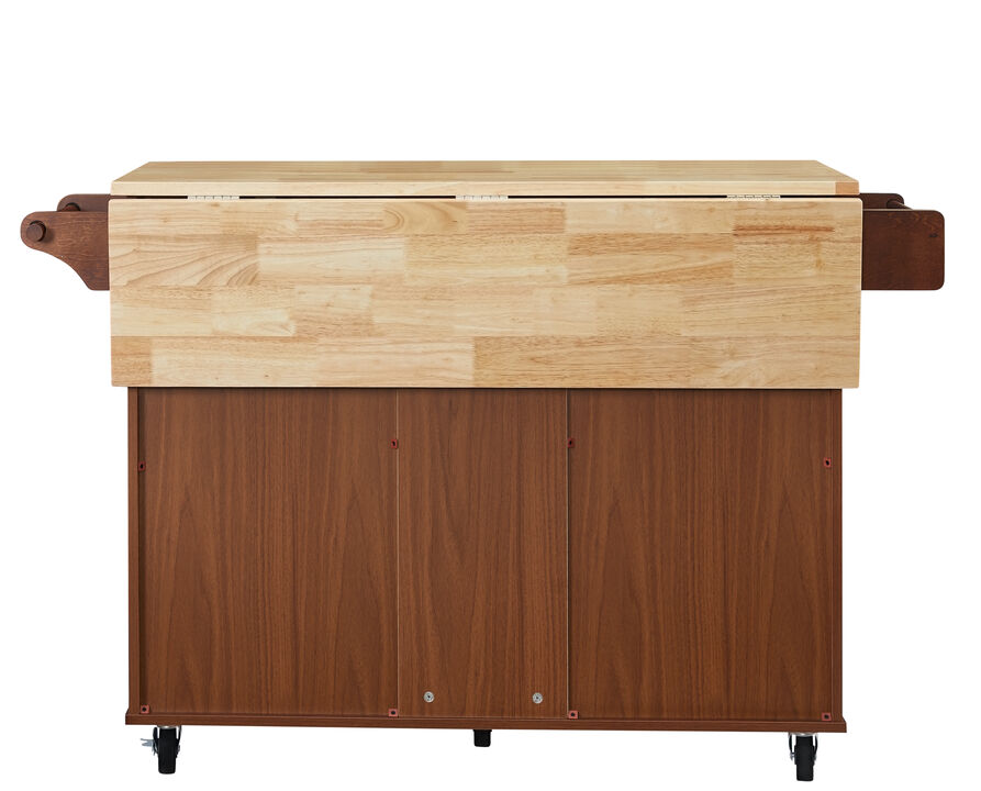 Streamdale Mobile Kitchen Island Cart With 3 drawers