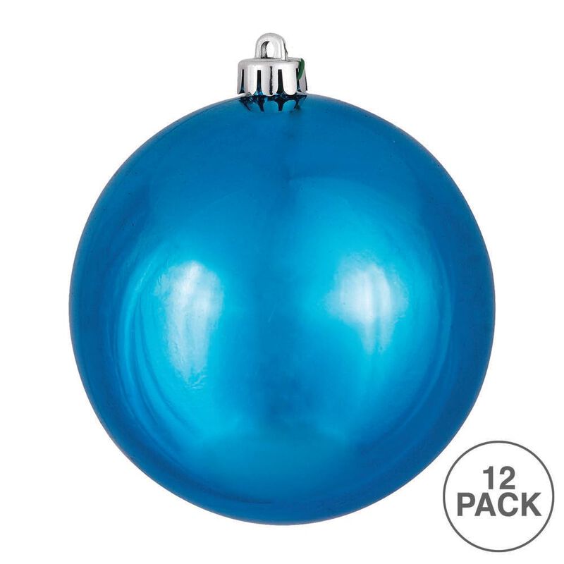 Vickerman 3" Turquoise Shiny Ball Ornament, 12 per Bag image number 2